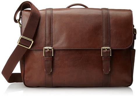 brown messenger bag fake leather|brown messenger bag men.